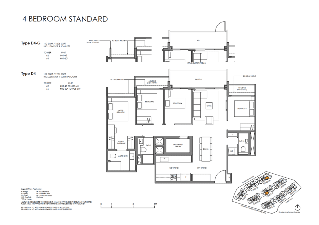 Faber Residence 4 Bedroom Standard Type D4 Floor Plan