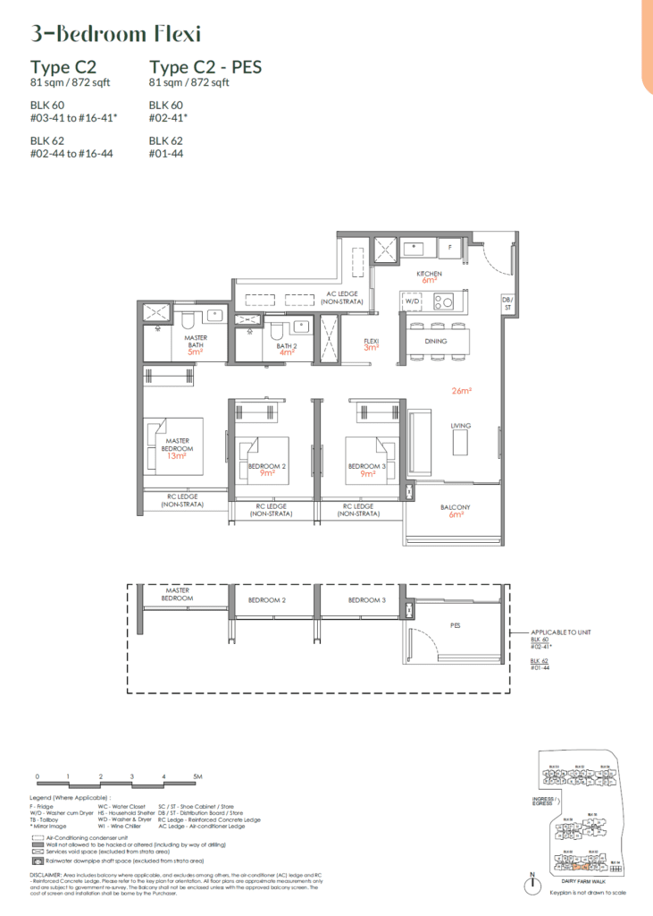 Narra Residences 3 Bedroom for Sale | Spacious Family Living in District 23 — Floor Plan