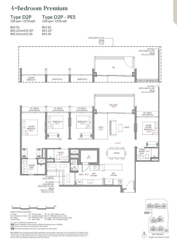 Narra Residences 4 BR Premium Type D2P Floor Plan
