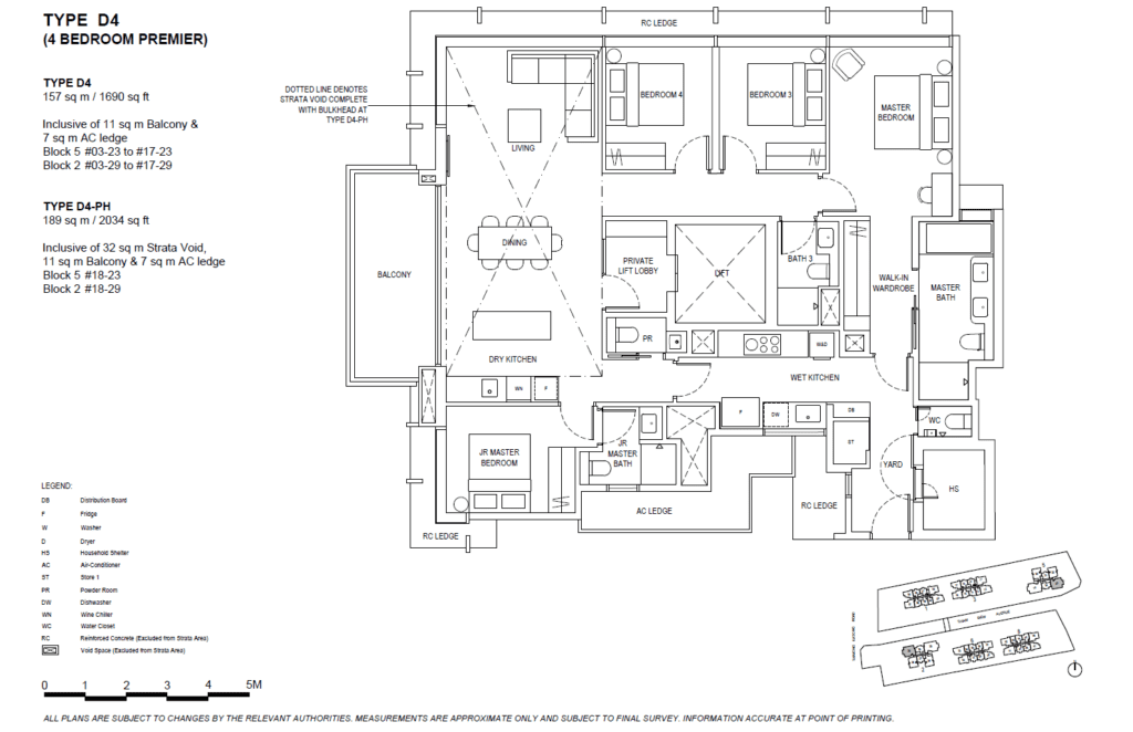 The Continuum 4 Bedroom Premium Type D4 Floor Plan