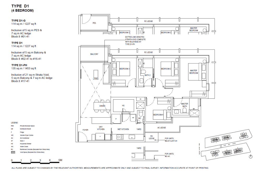 The Continuum 4 Bedroom Type D1 Floor Plan