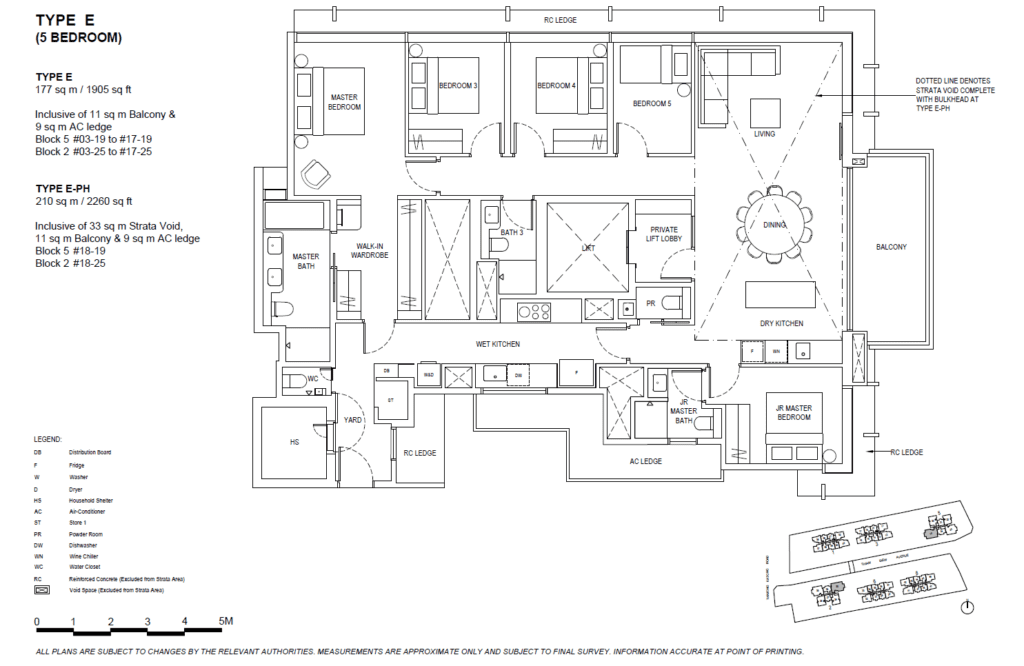 The Continuum 5 Bedroom Type E Floor Plan